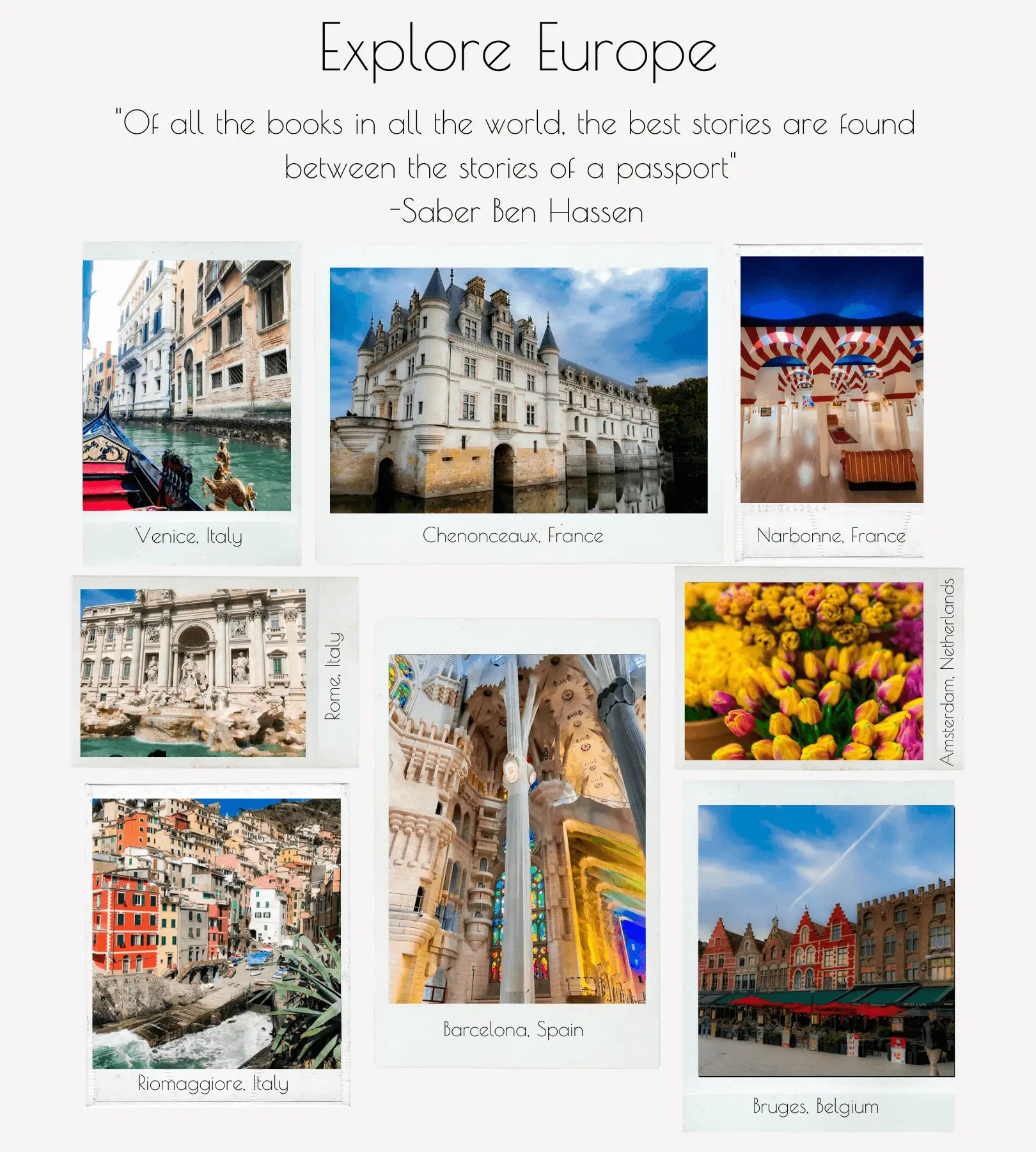 Explore Europe Photo Collage