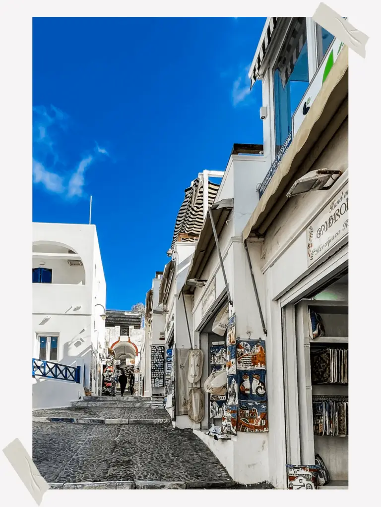 Shopping in Old Town Fira, Santorini