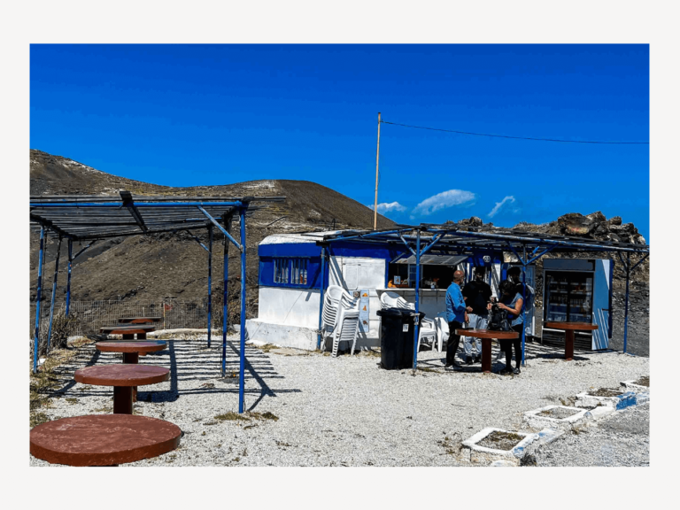 Hike Fira to Oia - Snack Stand on Hike from Fira to Oia.