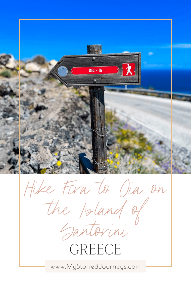 Hike fira to oja on Santorini Island