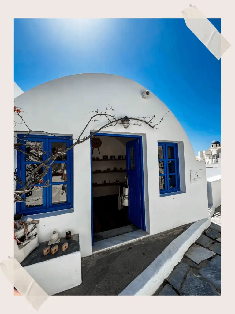 Santorini Architecture and the Santorini blue domed churches