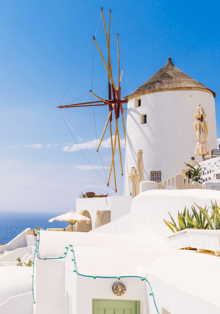 Santorini Oia Windmills