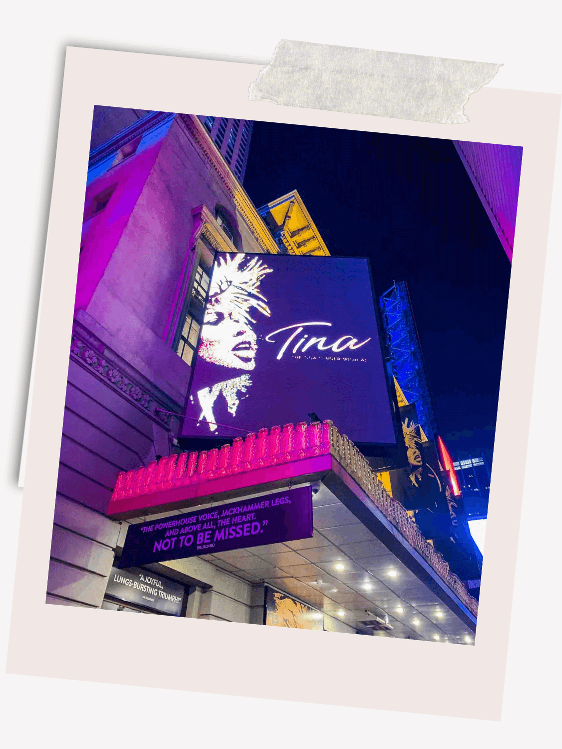 the Lunt-Fontanne Theatre Broadway Theatre - Tina Broadway Show