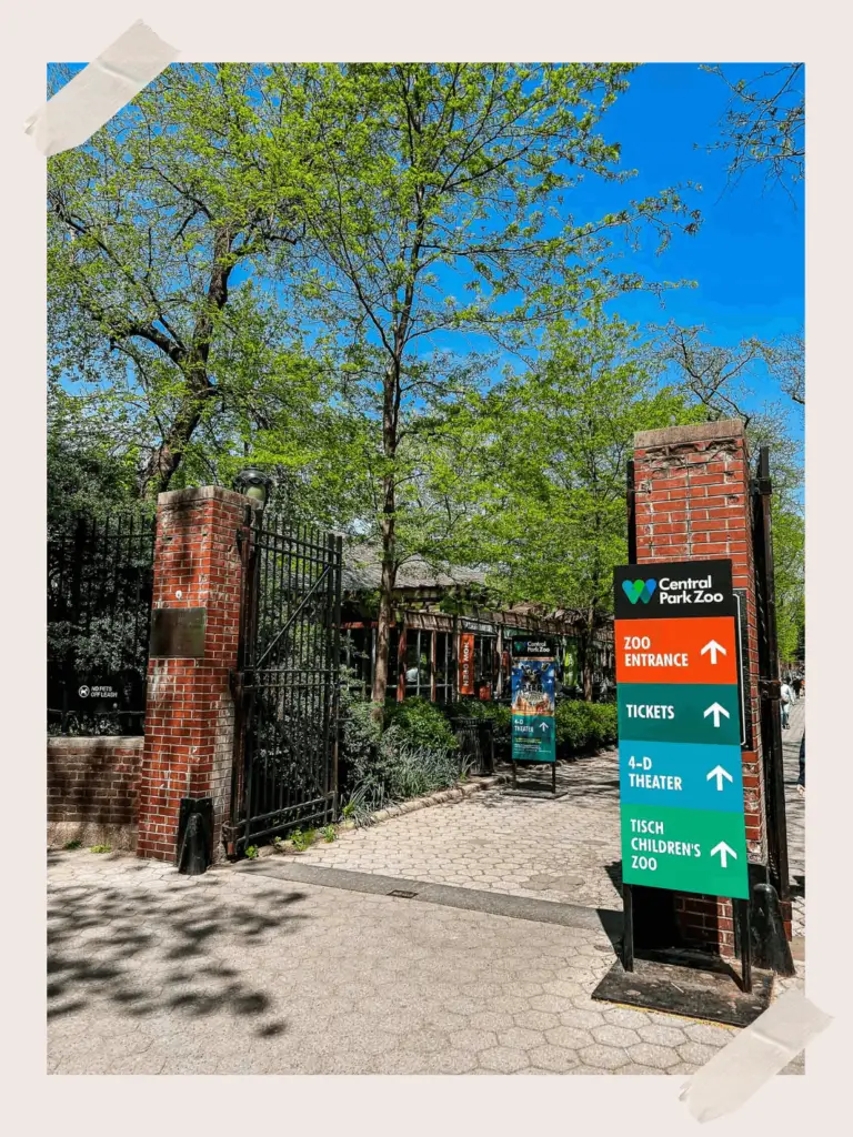 Central Park Zoo NYC Entrance