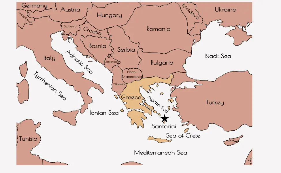 Santorini Map, Map of Santorini