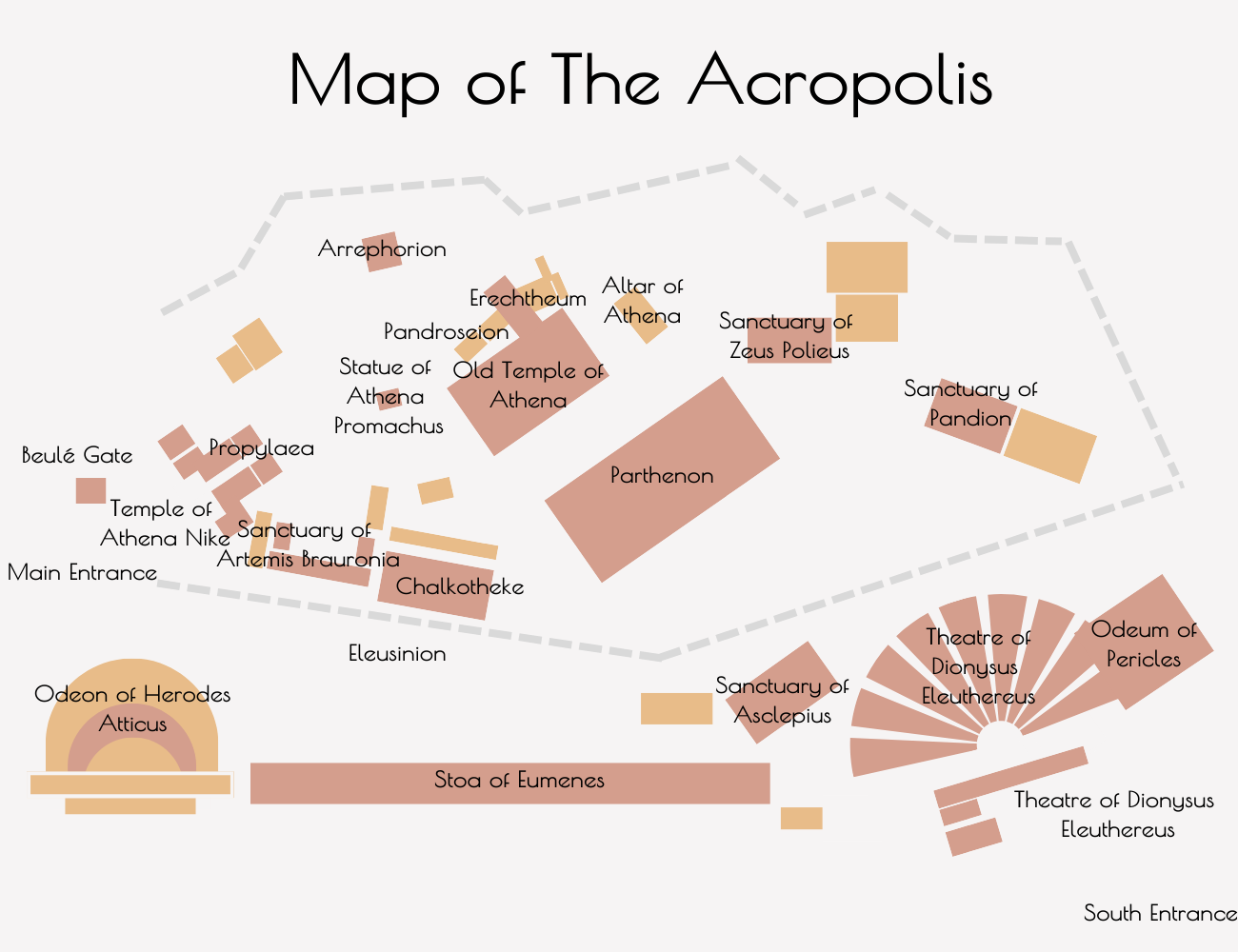 Map of the Acropolis