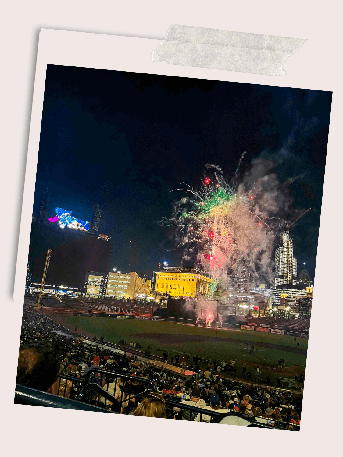 Fireworks at Detroit Tigers Stadium