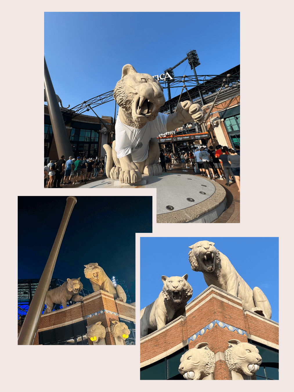 Tiger Statues at Comerica Park